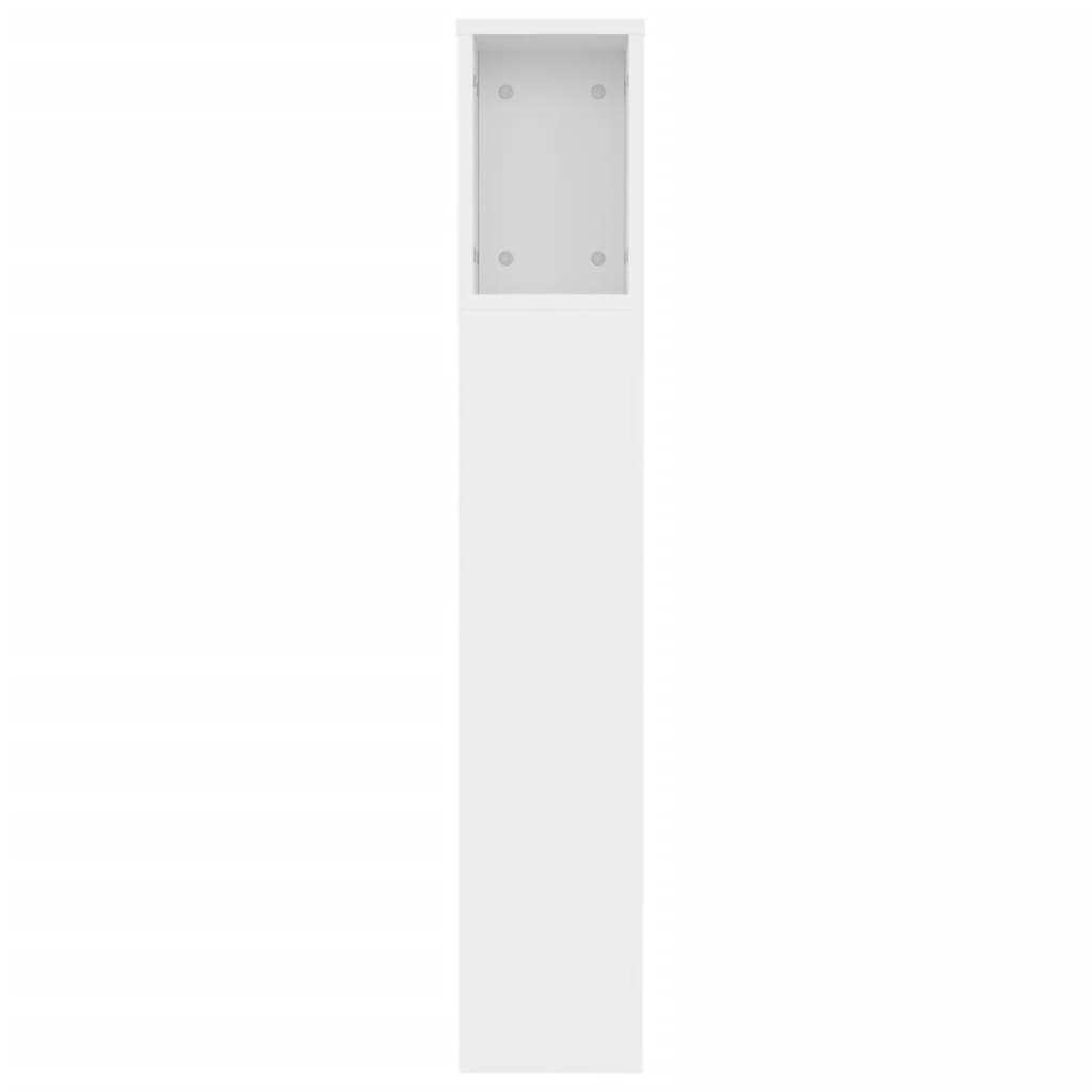 vidaXL Kopfteilschrank Weiß 120 x 18,5 x 102,5 cm