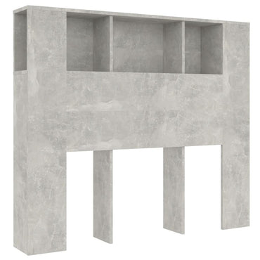 vidaXL Kopfteil mit Ablagen Betongrau 120x18,5x102,5 cm
