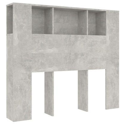 vidaXL Tête de lit avec étagères Gris béton 120x18,5x102,5 cm