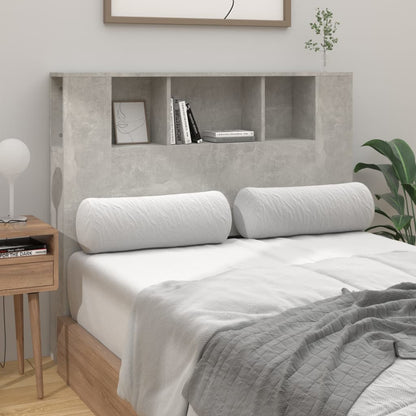 vidaXL Tête de lit avec étagères Gris béton 120x18,5x102,5 cm
