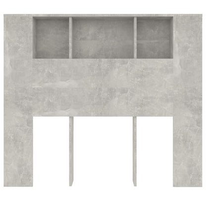 vidaXL Tête de lit avec étagères Gris béton 120x18,5x102,5 cm