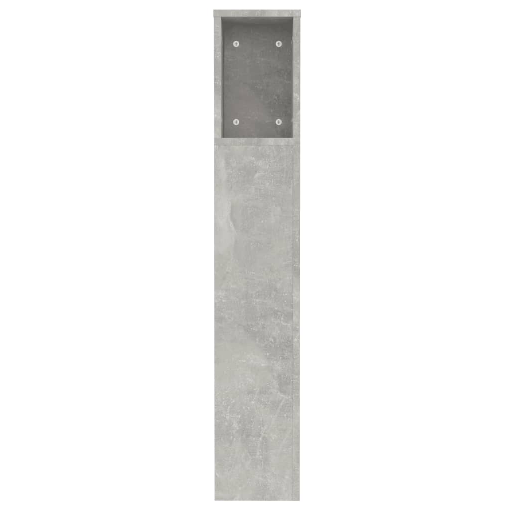 vidaXL Tête de lit avec étagères Gris béton 120x18,5x102,5 cm