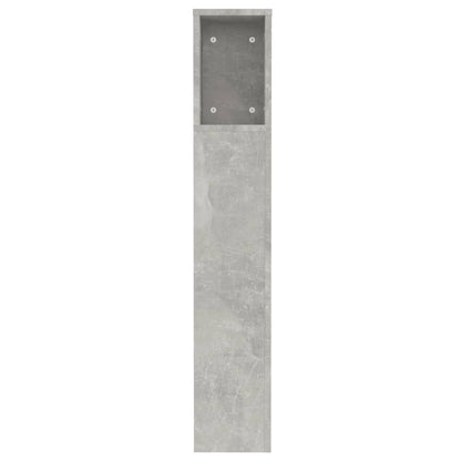 vidaXL Tête de lit avec étagères Gris béton 120x18,5x102,5 cm