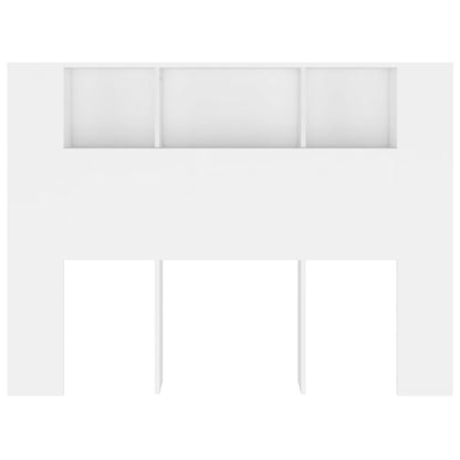 vidaXL Kopfteil mit Ablagen Weiß 140x18,5x104,5 cm
