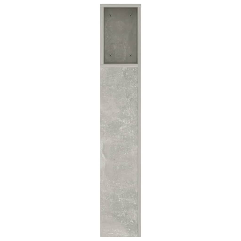 vidaXL Tête de lit avec étagères Gris béton 140x18,5x104,5 cm