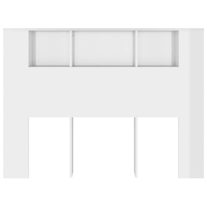 vidaXL Kopfteil mit Ablagen Hochglanz-Weiß 140x18,5x104,5 cm