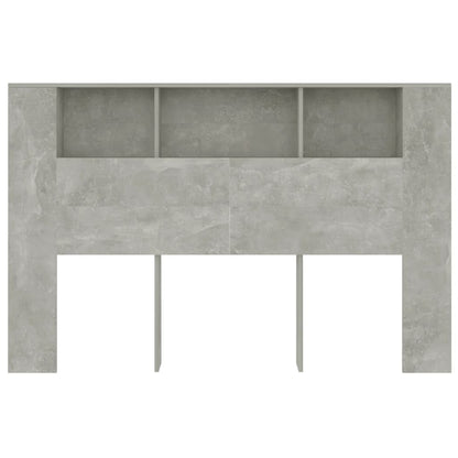 vidaXL Kopfteil mit Ablagen Betongrau 160x18,5x104,5 cm