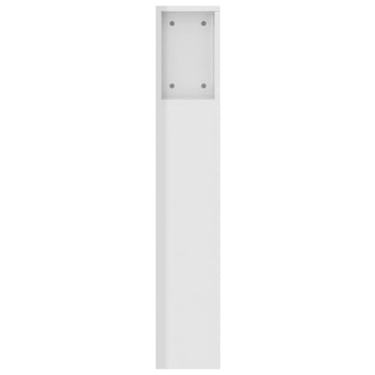 vidaXL Kopfteil mit Ablagen Hochglanz-Weiß 160x18,5x104,5 cm