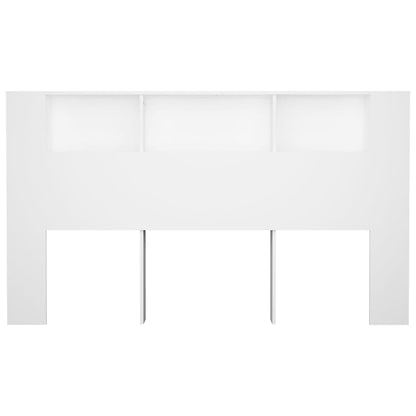 vidaXL Kopfteil mit Ablagen Weiß 180x18,5x104,5 cm