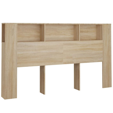 vidaXL Kopfteil mit Ablagen Sonoma-Eiche 180x18,5x104,5 cm
