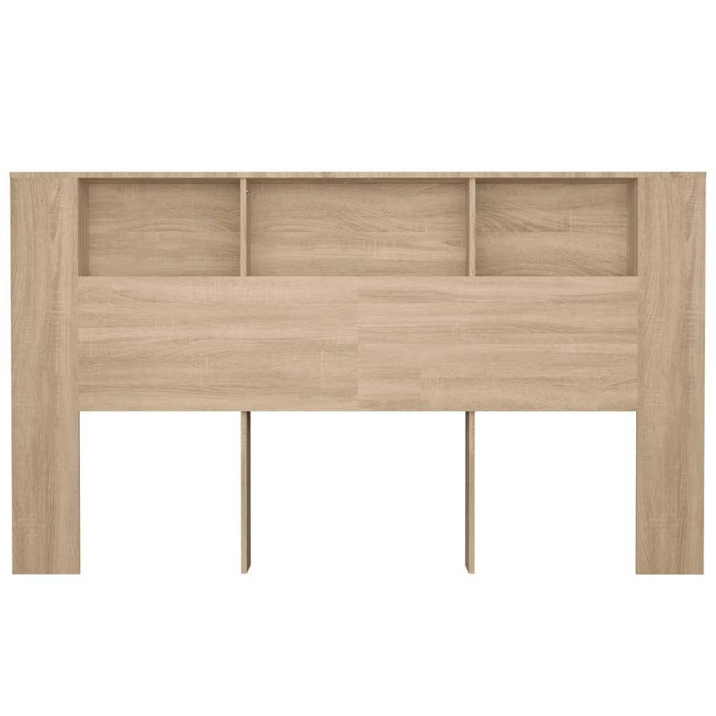 vidaXL Kopfteil mit Ablagen Sonoma-Eiche 180x18,5x104,5 cm
