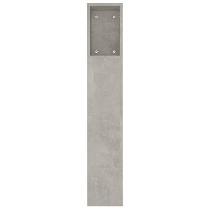vidaXL Kopfteil mit Ablagen Betongrau 180x18,5x104,5 cm