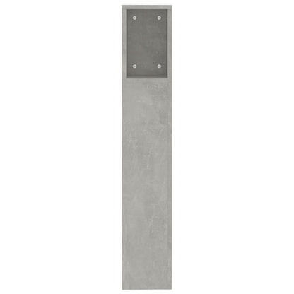 vidaXL Kopfteil mit Ablagen Betongrau 200x18,5x104,5 cm