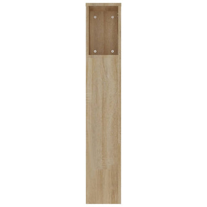 vidaXL Kopfteil mit Ablagen Sonoma-Eiche 220x18,5x104,5 cm