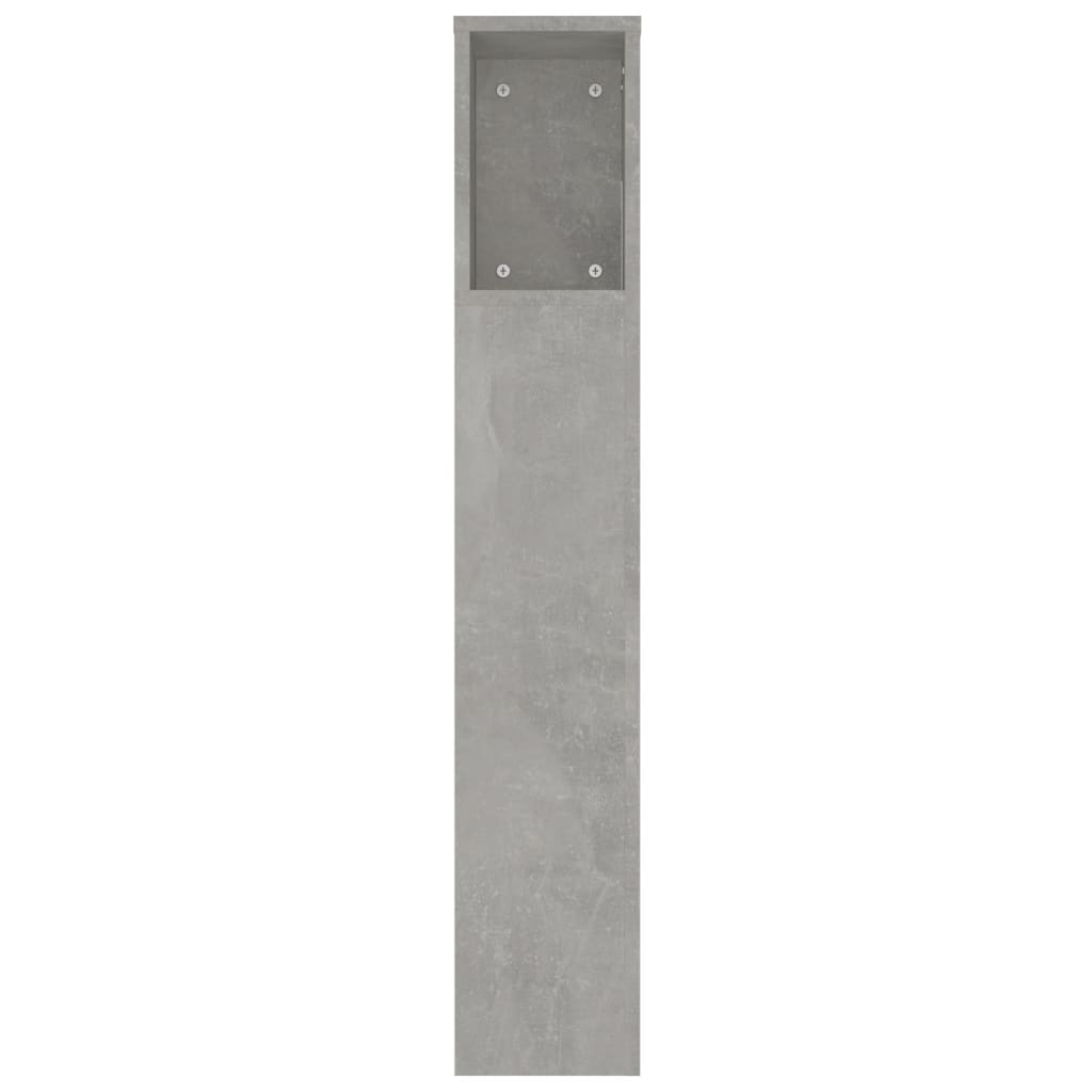 vidaXL Tête de lit avec étagères Gris béton 220x18,5x104,5 cm