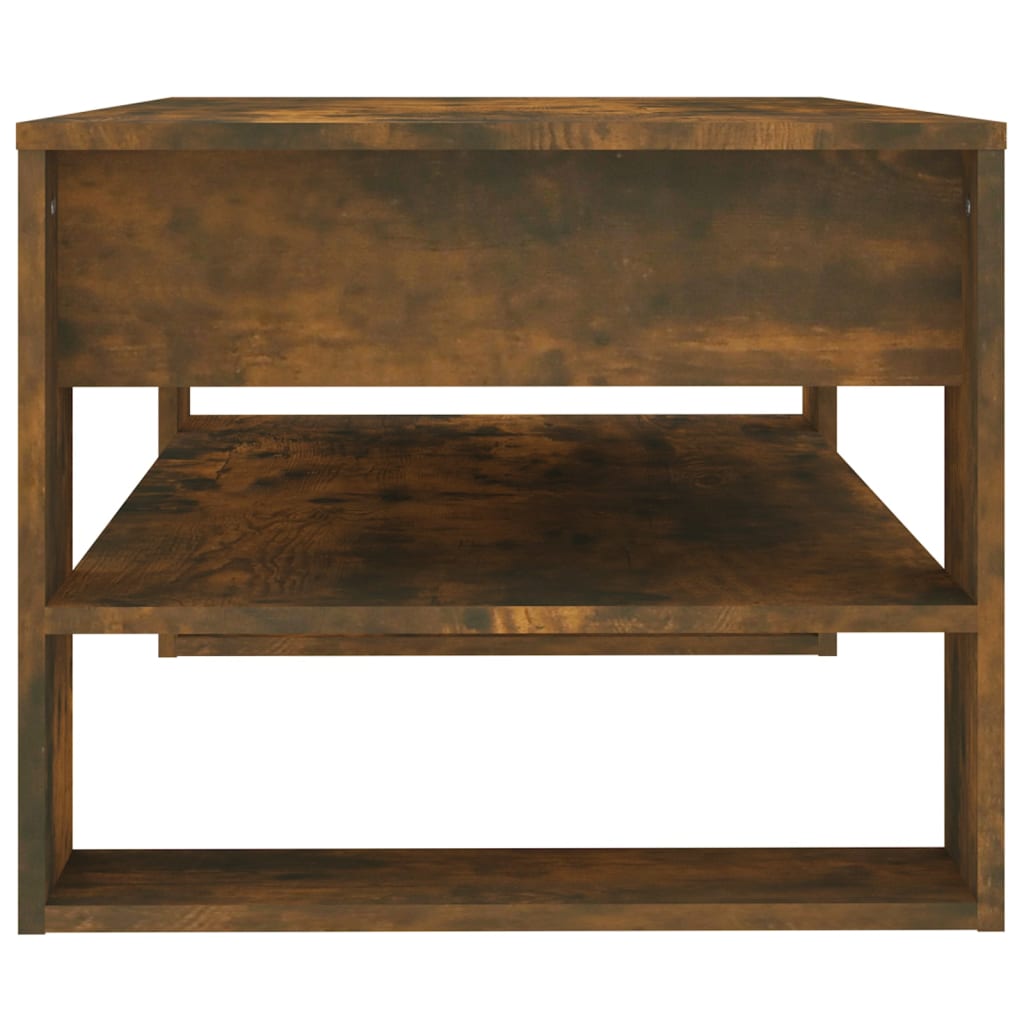 vidaXL Table basse chêne fumé 102x55x45 cm bois d'ingénierie
