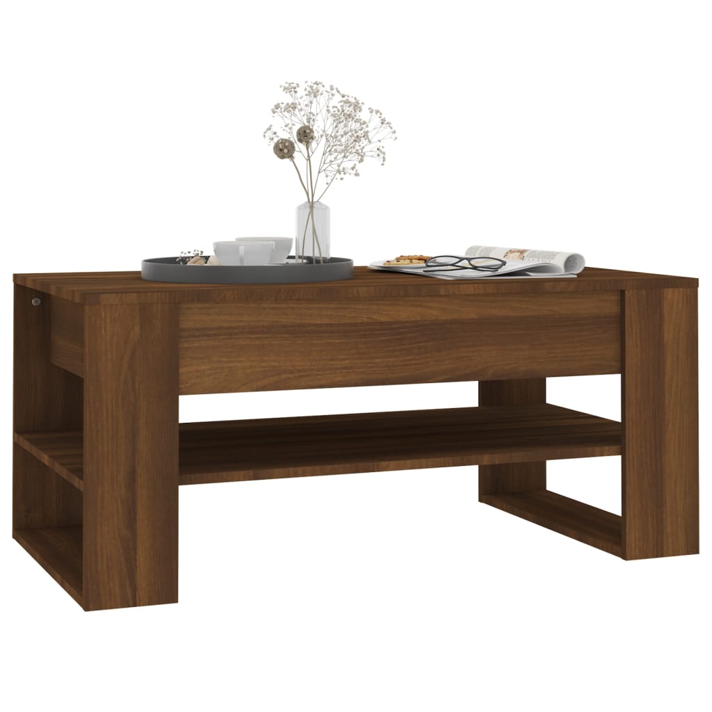 vidaXL Couchtisch Braun Eichen-Optik 102x55x45 cm Holzwerkstoff
