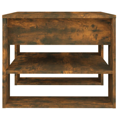 vidaXL Table basse chêne fumé 55,5x55x45 cm bois d'ingénierie