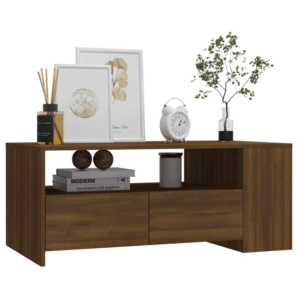 vidaXL Couchtisch Braun Eichen-Optik 102x55x42 cm Holzwerkstoff