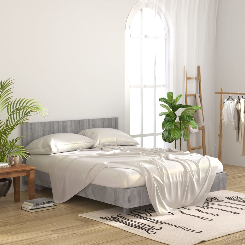 vidaXL Kopfteil Grau Sonoma 160x1,5x80 cm Holzwerkstoff
