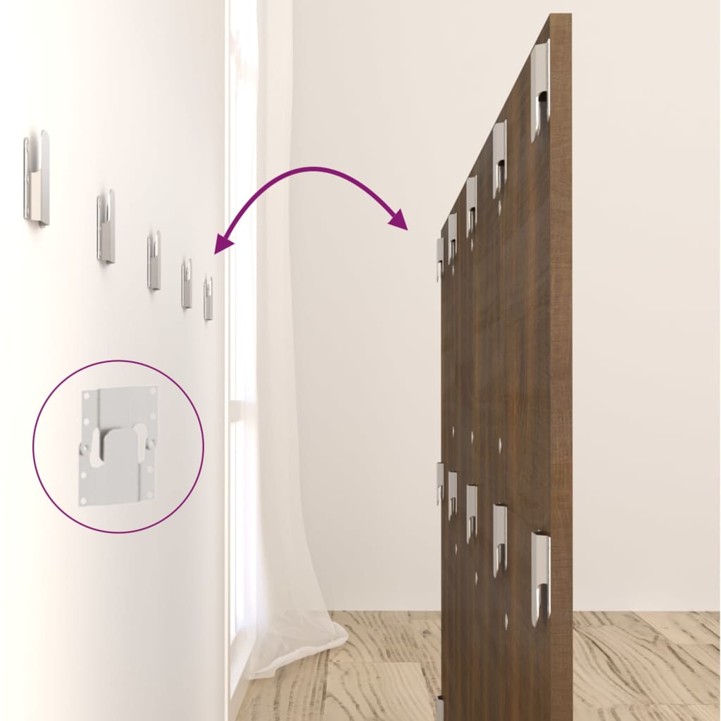 vidaXL Kopfteil Braun Eichen-Optik 160x1,5x80 cm Holzwerkstoff