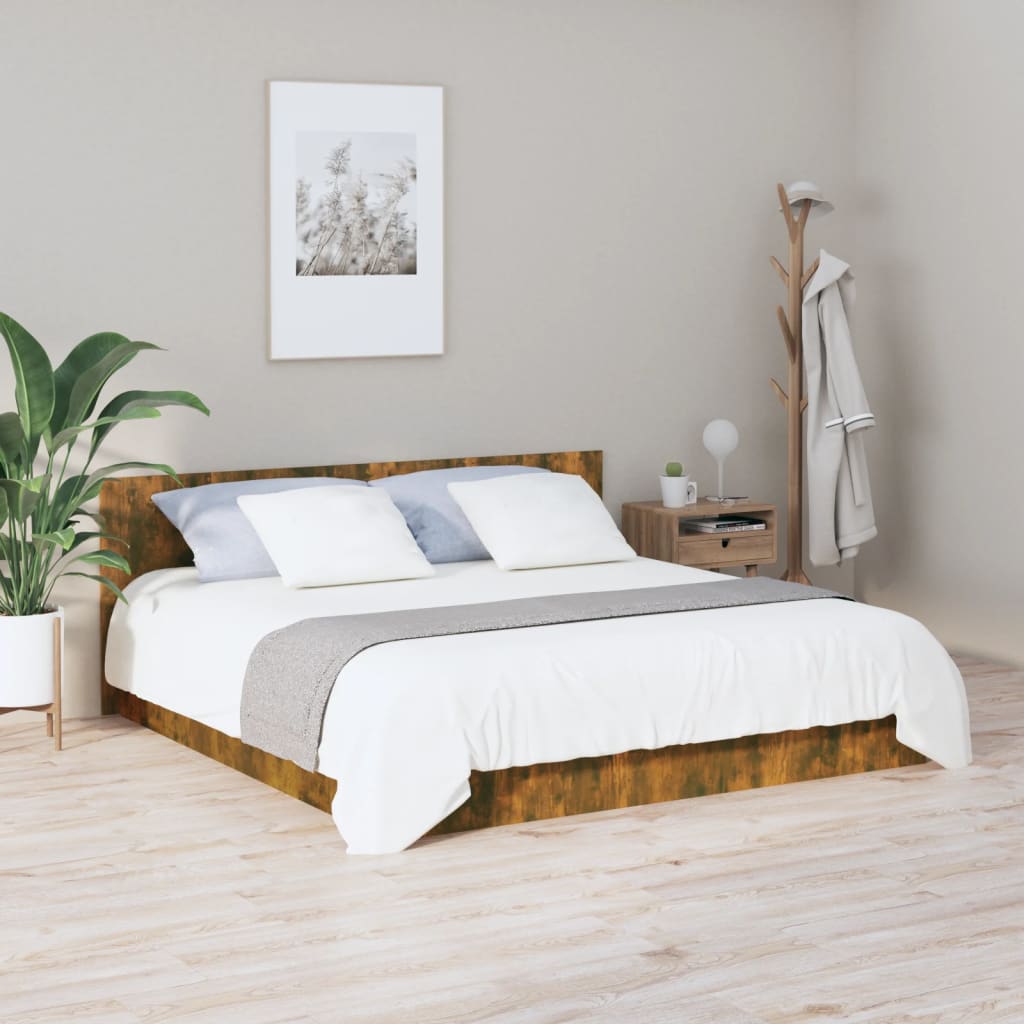 vidaXL Kopfteil Räuchereiche 200x1,5x80 cm Holzwerkstoff
