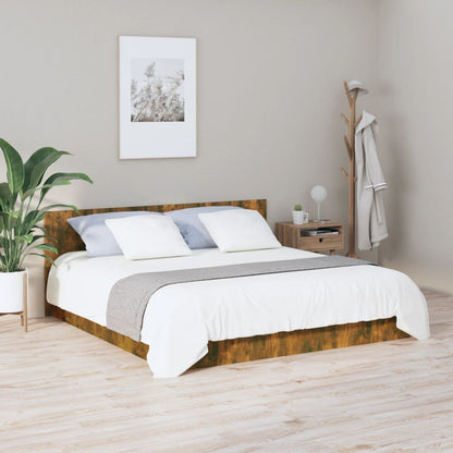 vidaXL Kopfteil Räuchereiche 200x1,5x80 cm Holzwerkstoff