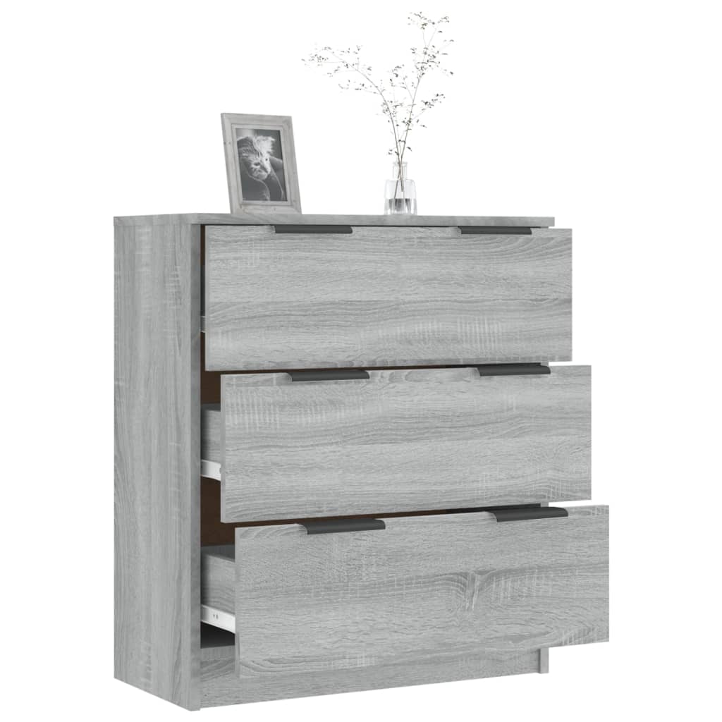 vidaXL Buffet gris Sonoma 60x30x70 cm bois d'ingénierie