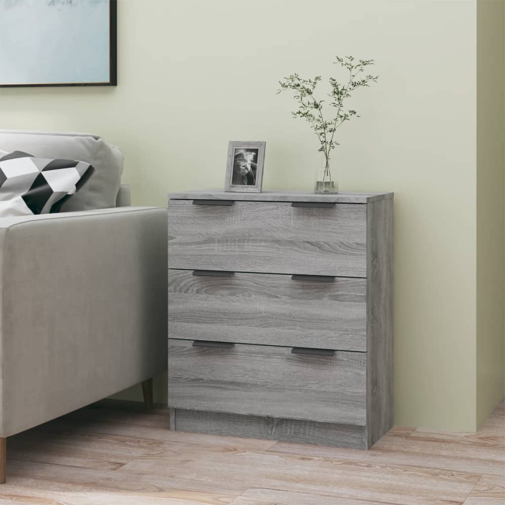 vidaXL Buffet gris Sonoma 60x30x70 cm bois d'ingénierie