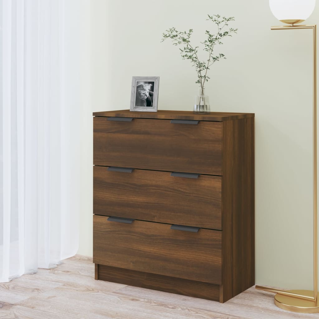 vidaXL Buffet marron aspect chêne 60x30x70 cm bois d'ingénierie