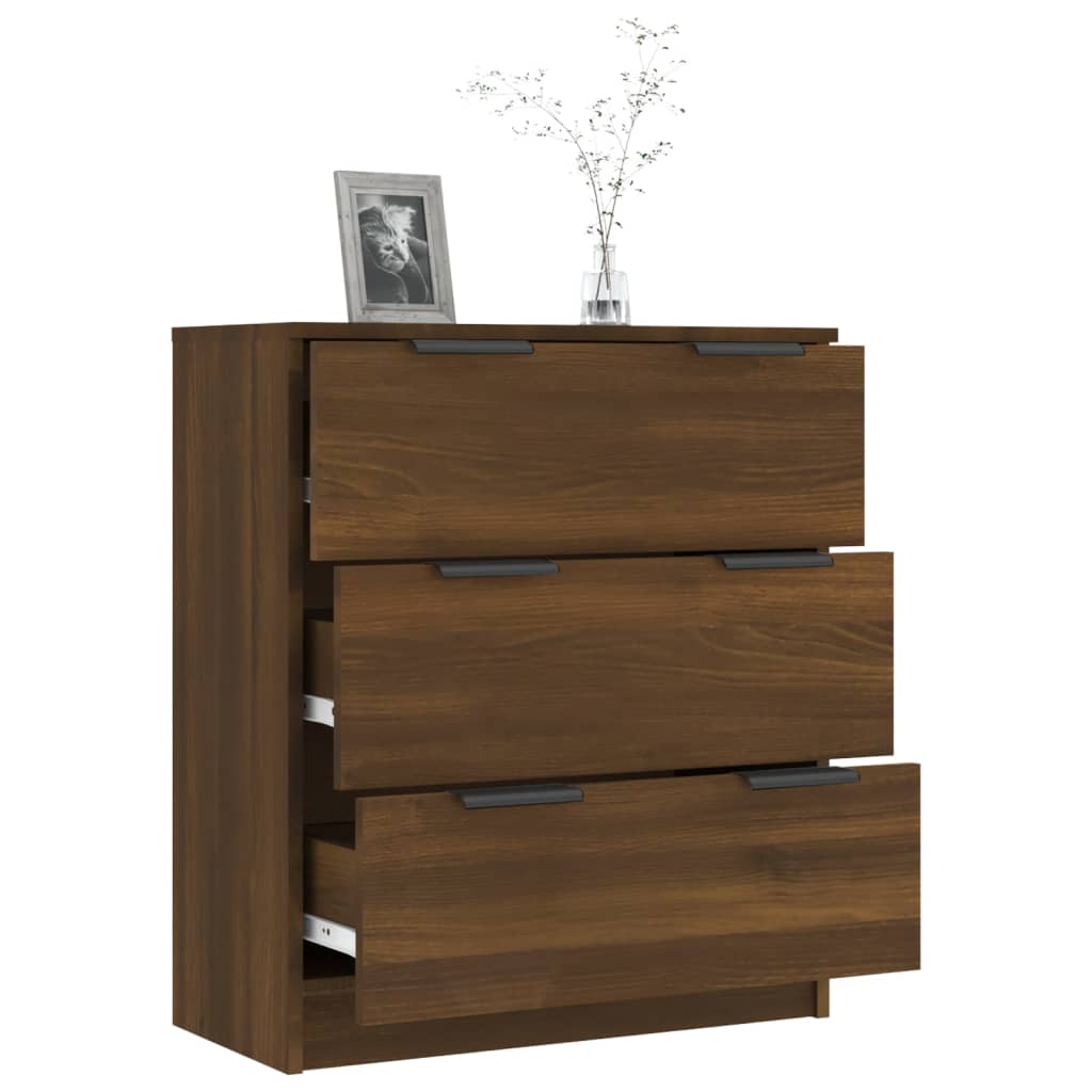 vidaXL Buffet marron aspect chêne 60x30x70 cm bois d'ingénierie
