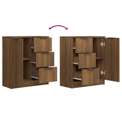 vidaXL Buffet marron aspect chêne 60x30x70 cm bois d'ingénierie