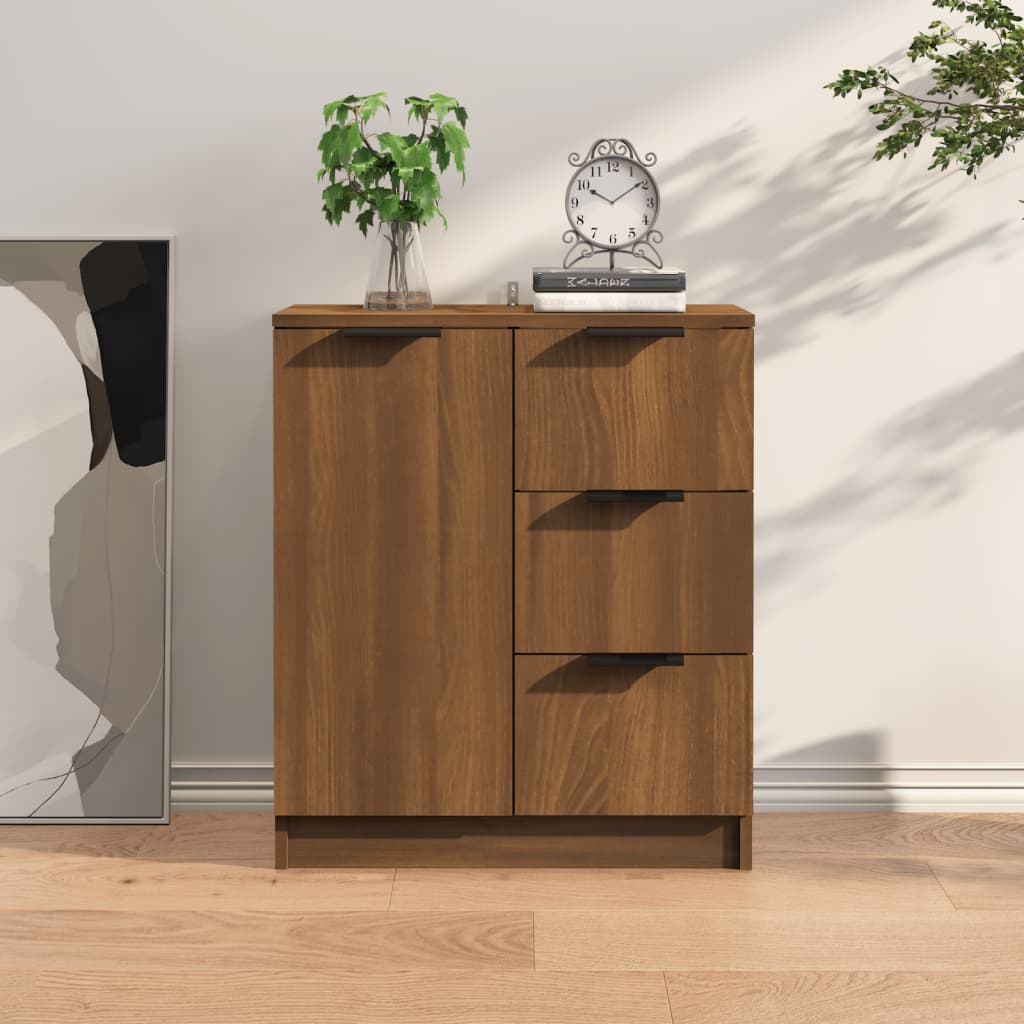vidaXL Buffet marron aspect chêne 60x30x70 cm bois d'ingénierie