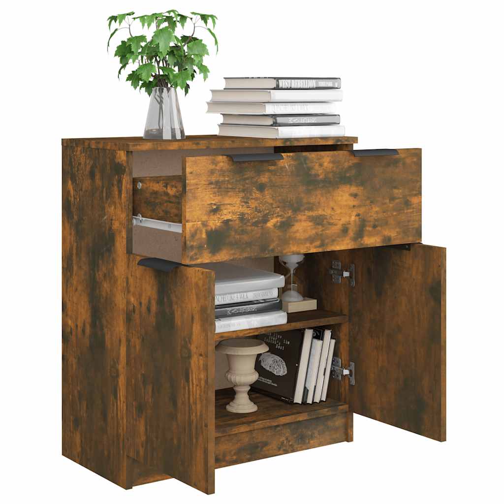 vidaXL Sideboard Räuchereiche 60x30x70 cm Holzwerkstoff