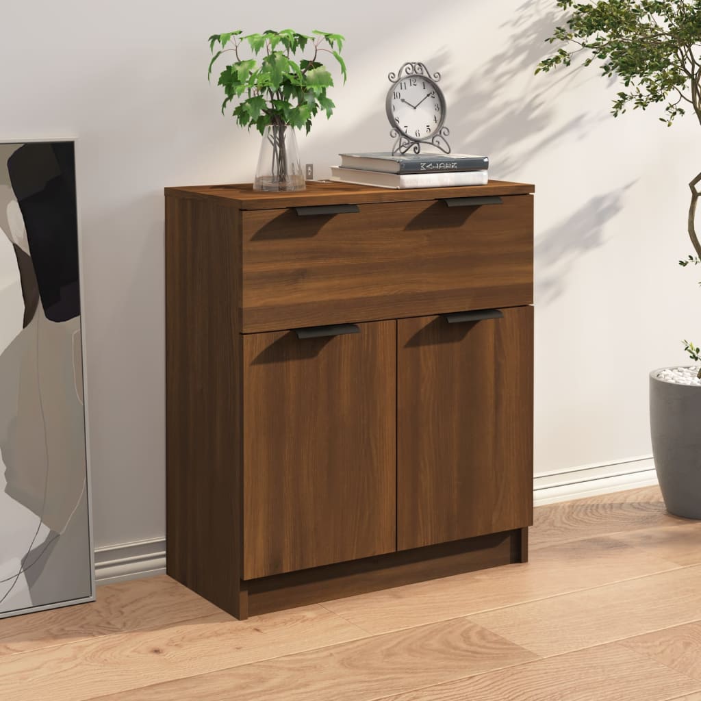 vidaXL Buffet marron aspect chêne 60x30x70 cm bois d'ingénierie