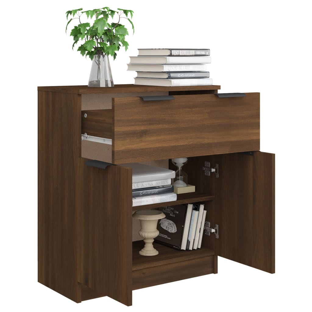 vidaXL Buffet marron aspect chêne 60x30x70 cm bois d'ingénierie