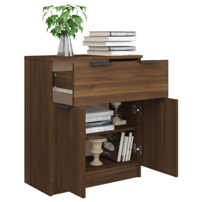vidaXL Buffet marron aspect chêne 60x30x70 cm bois d'ingénierie