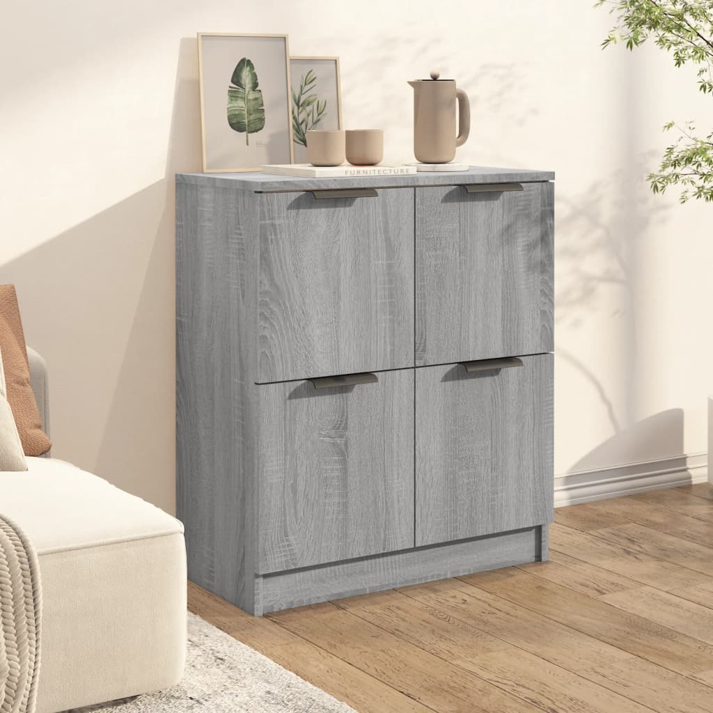 vidaXL Buffet gris Sonoma 60x30x70 cm bois d'ingénierie