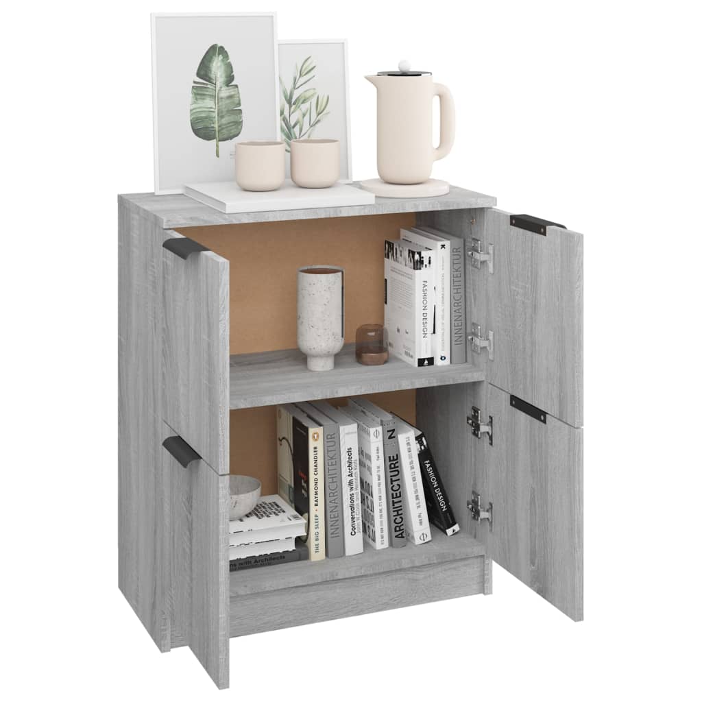 vidaXL Buffet gris Sonoma 60x30x70 cm bois d'ingénierie