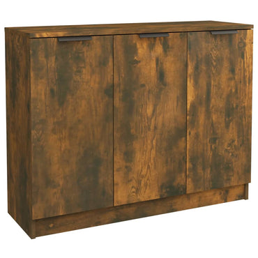 vidaXL Buffet Chêne Fumé 90,5x30x70 cm Bois d'ingénierie