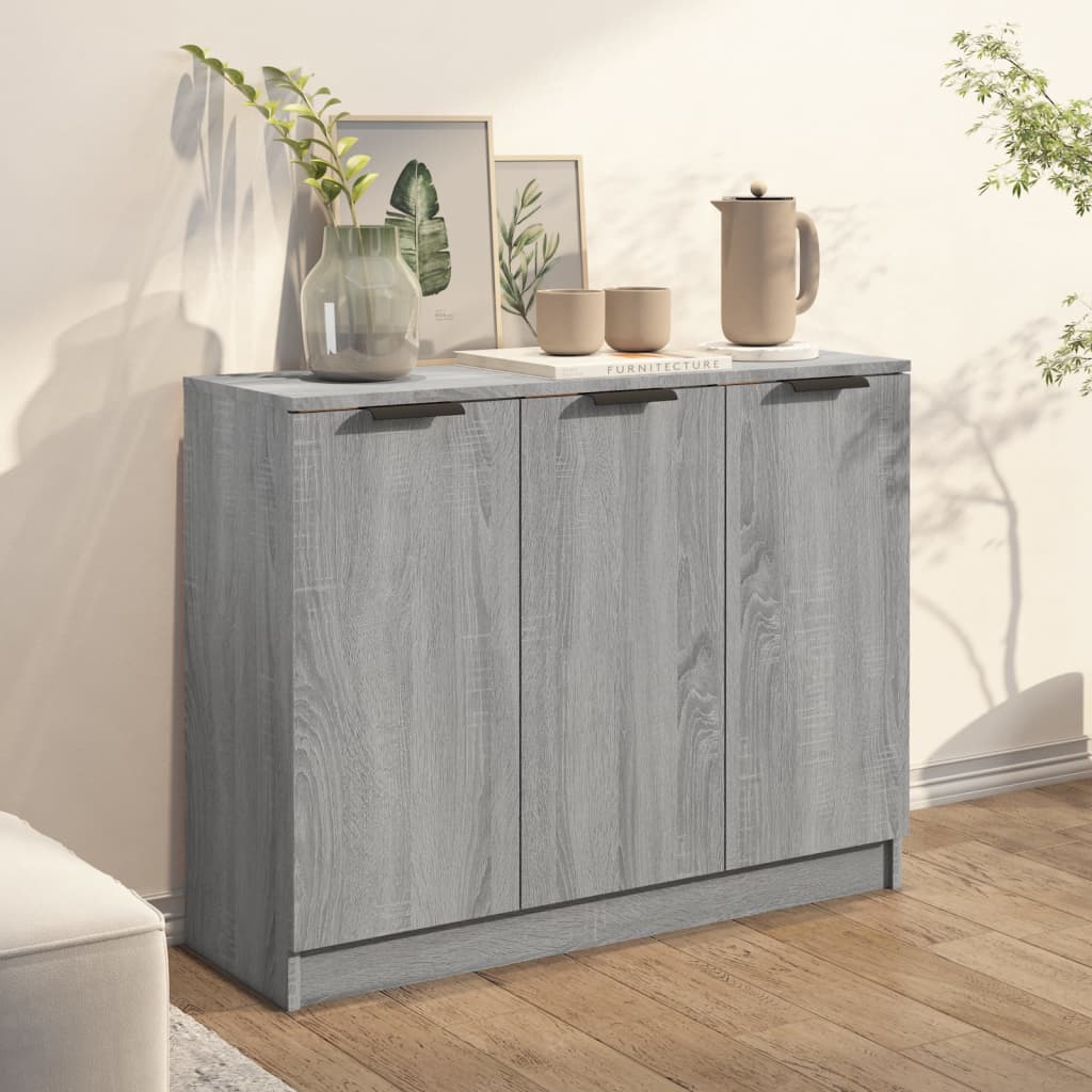 vidaXL Buffet gris Sonoma 90,5x30x70 cm Aggloméré