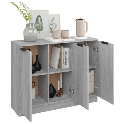 vidaXL Buffet gris Sonoma 90,5x30x70 cm Aggloméré