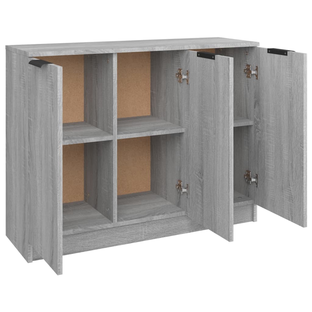 vidaXL Buffet gris Sonoma 90,5x30x70 cm Aggloméré
