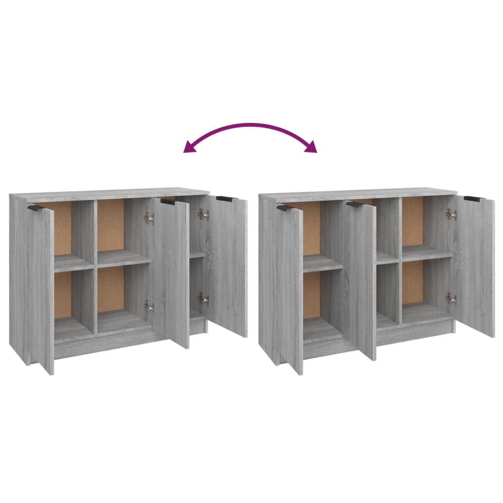 vidaXL Buffet gris Sonoma 90,5x30x70 cm Aggloméré