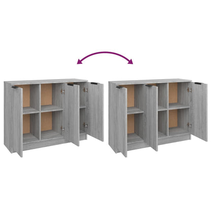 vidaXL Buffet gris Sonoma 90,5x30x70 cm Aggloméré