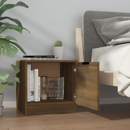 vidaXL Nachttische 2 Stk. Braun Eichen-Optik 40x39x40 cm