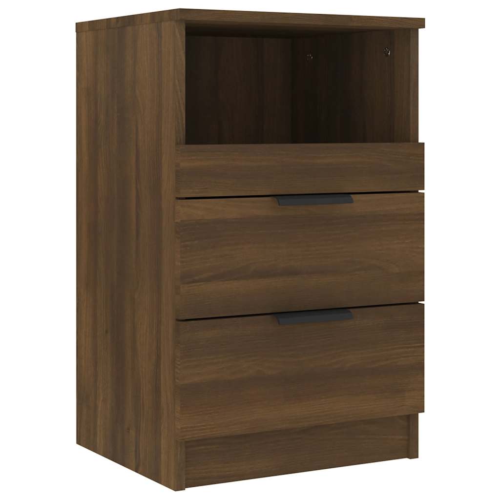 vidaXL Table de chevet aspect chêne marron, bois d'ingénierie