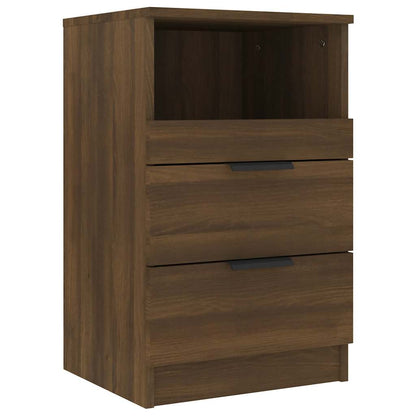 vidaXL Table de chevet aspect chêne marron, bois d'ingénierie