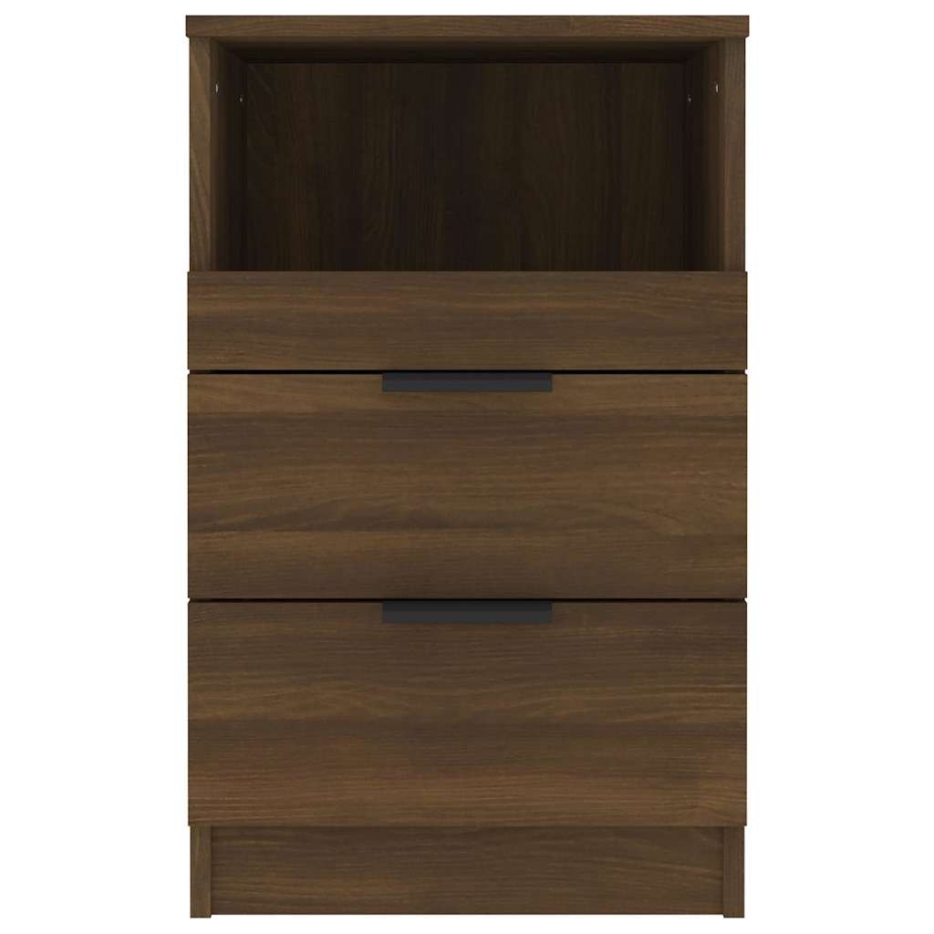 vidaXL Table de chevet aspect chêne marron, bois d'ingénierie