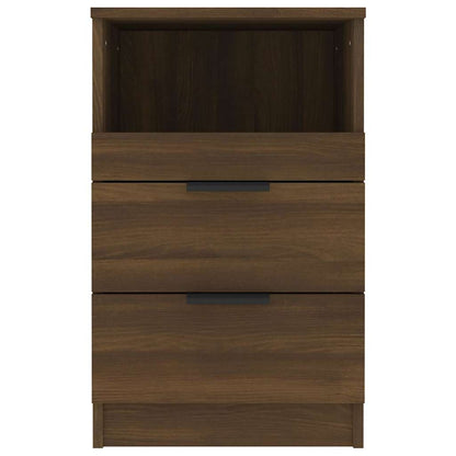 vidaXL Table de chevet aspect chêne marron, bois d'ingénierie